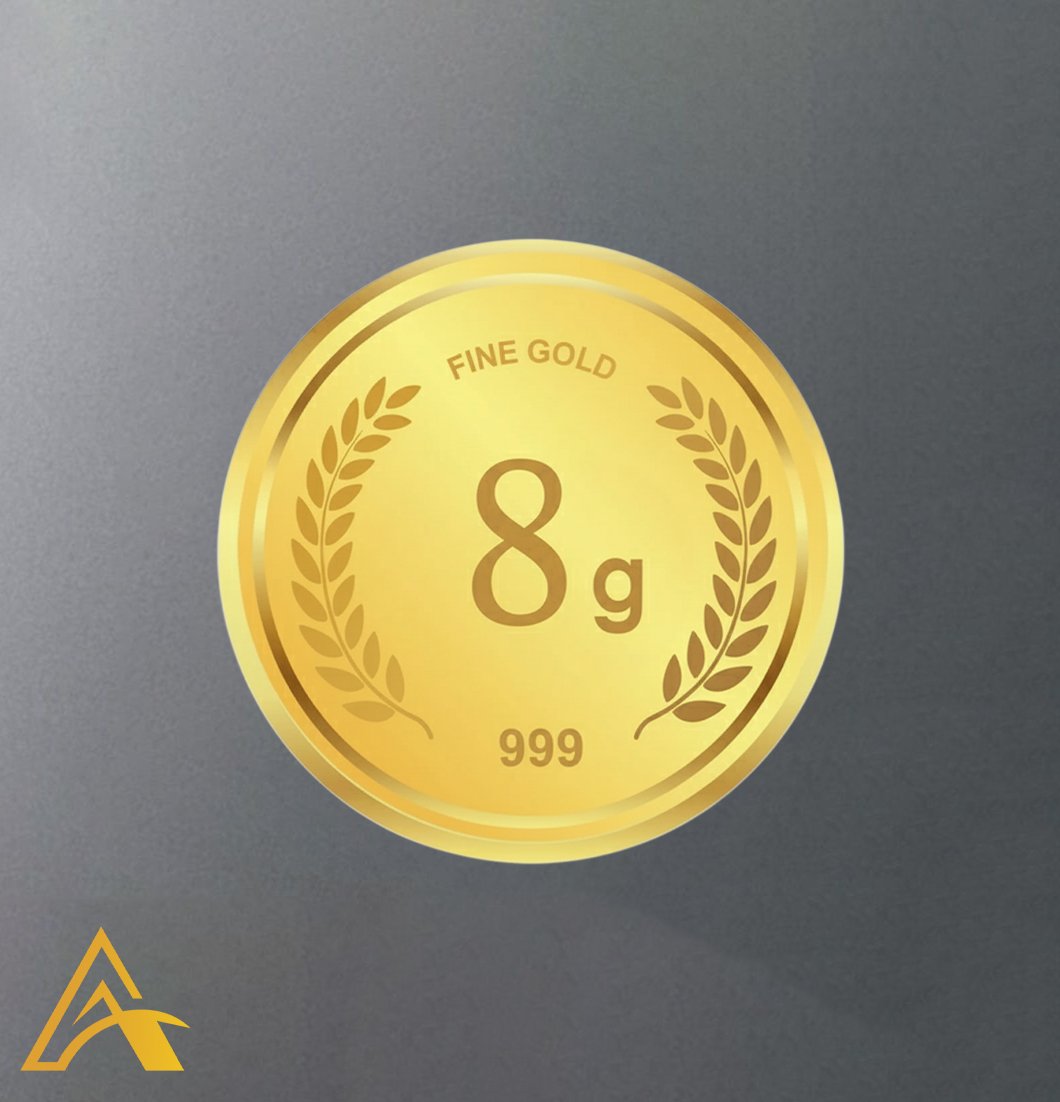 8 Gm 24 Kt Gold Coin